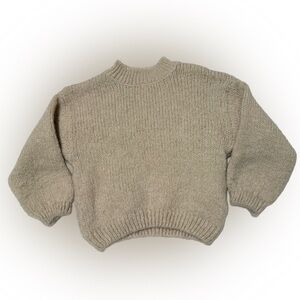 Zara Kids Alpaca Blend Chunky Knit Sweater - Tan Oatmeal - Size 2-3Y (98cm)